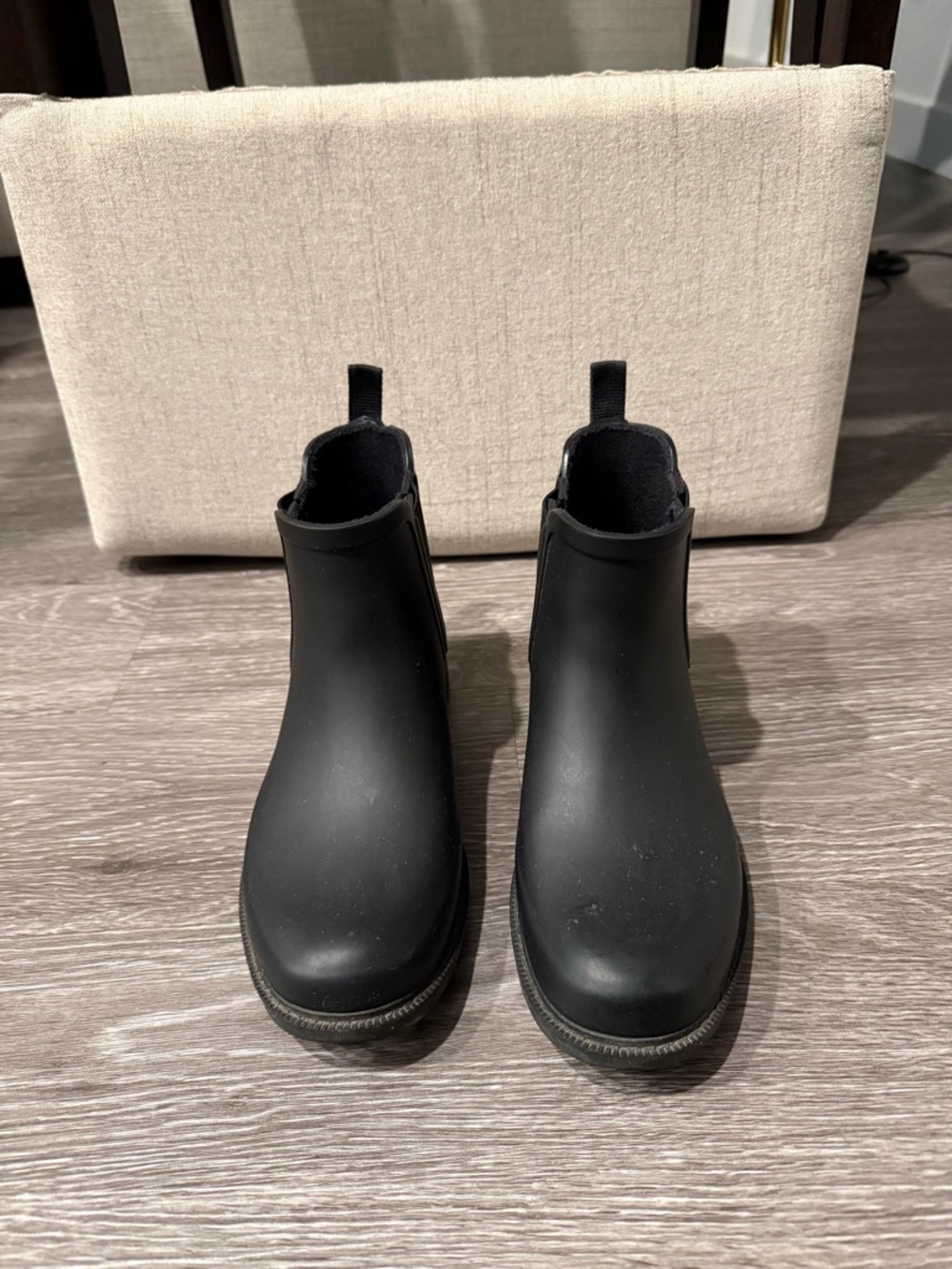 Matte Black Chelsea Rain Boots from Madewell
